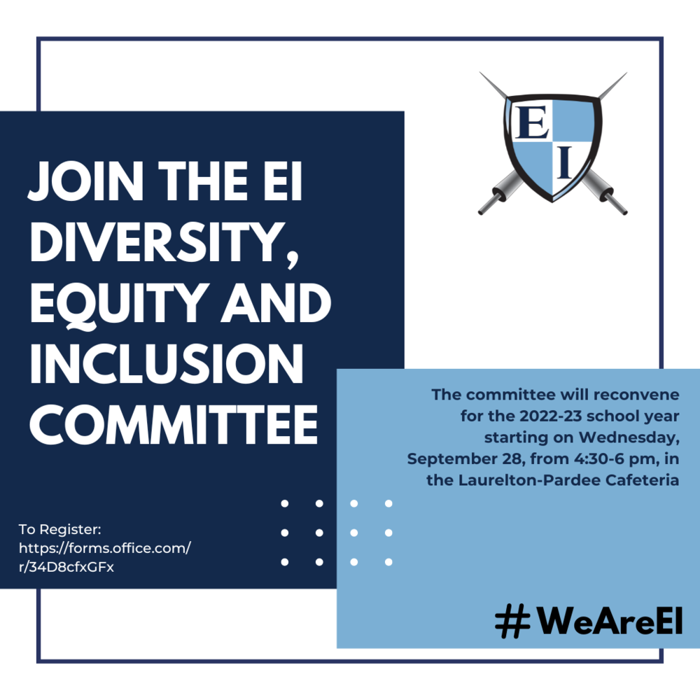 ​​The East Irondequoit Diversity, Equity and Inclusion Committee will reconvene for the 2022-23 school year starting on Wednesday, September 28. 