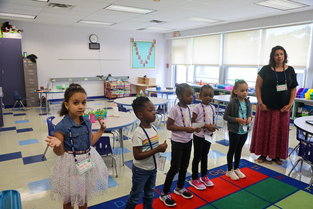 Students in class