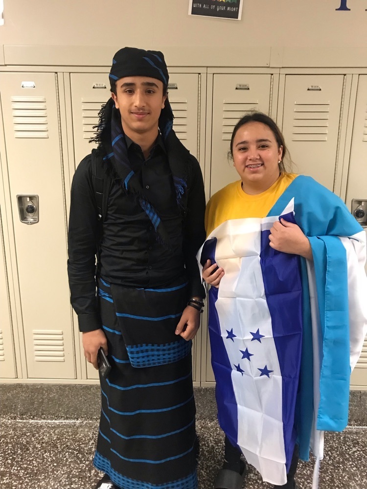 students dressing to represent their culture