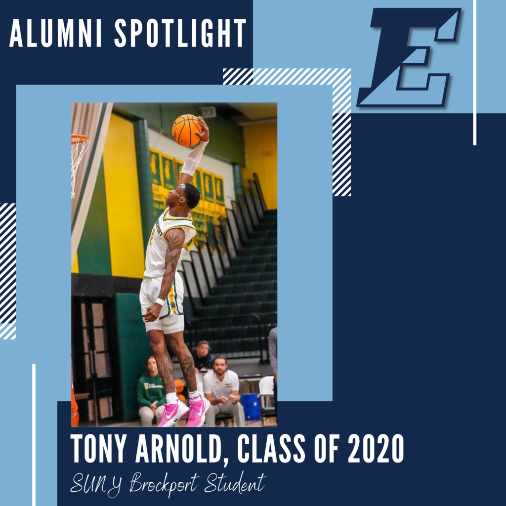 Alumni Spotlight, Tony Arnold, Class of 2020. SUNY Brockport Student