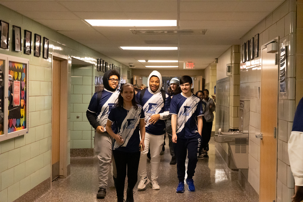 Winter Sports and indoor drumline pep rally parade