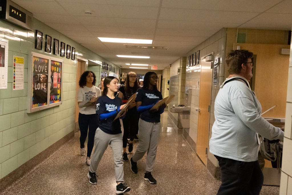 Winter Sports and indoor drumline pep rally parade