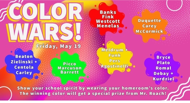 color wars poster for Friday May 19th